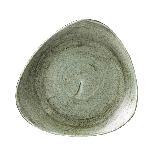 Тарелка мелкая треугольная 26,5см, без борта, Stonecast Patina, цвет Burnished Green