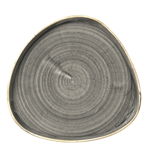 Тарелка треугольная мелкая CHEFS Walled 26см h2см, с прямым бортом, Stonecast, цвет Peppercorn Grey