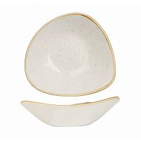 Салатник треугольный 0,60л d23,5см, без борта, Stonecast, цвет Barley White