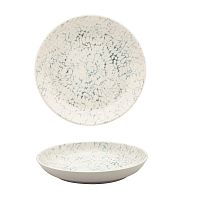 Тарелка глубокая 20,5см, серия FLAT декор TIE-DYE, керамика