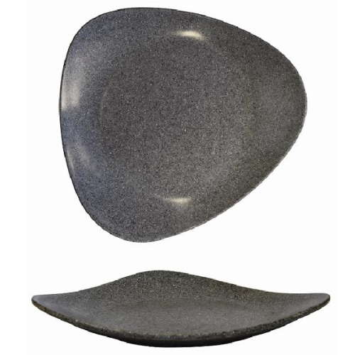Тарелка треугольная мелкая 35х32,5см, меламин, Lotus Melamine, цвет Granite