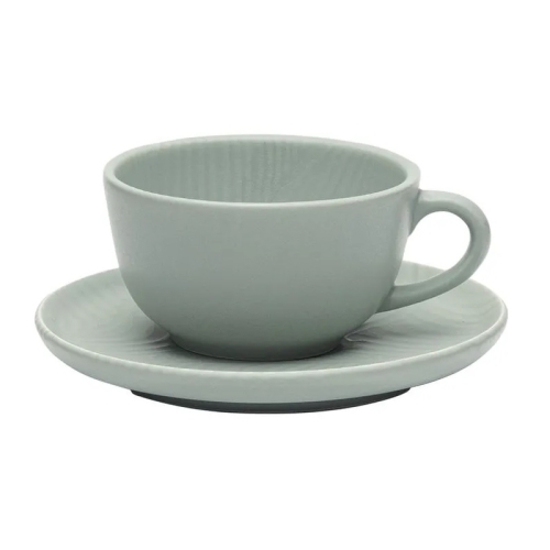 Пара чайная (чашка 200мл и блюдце 14,5см), керамика, серия FLAT декор OASIS