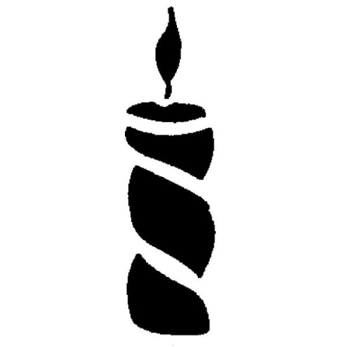 Трафарет для декора d26см "Свеча", пластик Трафарет для декора d26см "Свеча", пластик