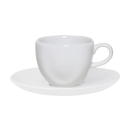 Пара чайная (чашка 220мл и блюдце 16см), серия RYO декор WHITE, фарфор