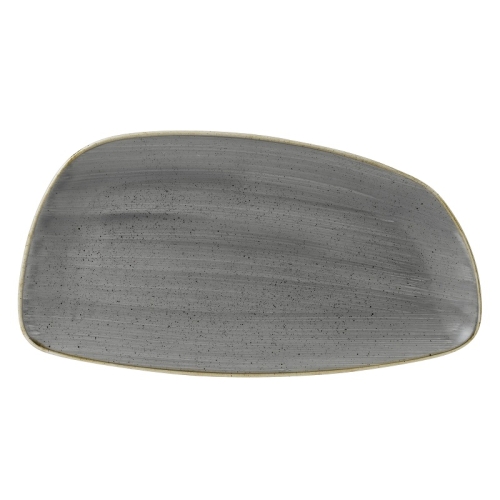 Блюдо сервировочное CHEFS GEO 35х18,5см, без борта, Stonecast, цвет Peppercorn Grey