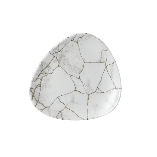 Тарелка мелкая треугольная 19,2см, без борта, цвет Kintsugi Agate Grey, Studio Prints