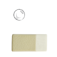 Блюдо сервировочное d17см h3см, широкий край лепестками, керамика, цвет IVOIRE SATINE, Sharing