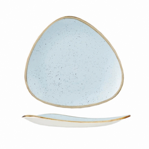 Тарелка мелкая треугольная 22,9см, без борта, Stonecast, цвет Duck Egg Blue