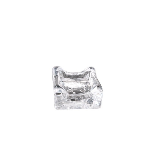 Блюдо стеклянное «Лед» прозрачное 40мл 8х7см h4см, Frost