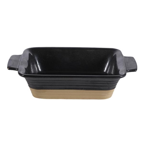 Блюдо прямоугольное глубокое 17х13см 0,48л, с ручками, керамика, Igneous Black Блюдо прямоугольное глубокое 17х13см 0,48л, с ручками, керамика, Igneous Black