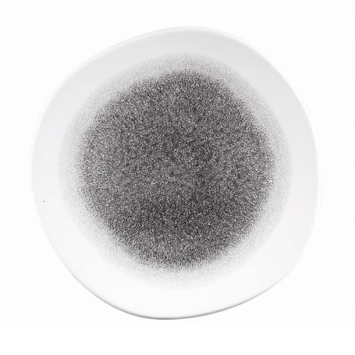 Тарелка мелкая "Волна" 26,4см, без борта, цвет Raku Quartz Black, Studio Prints