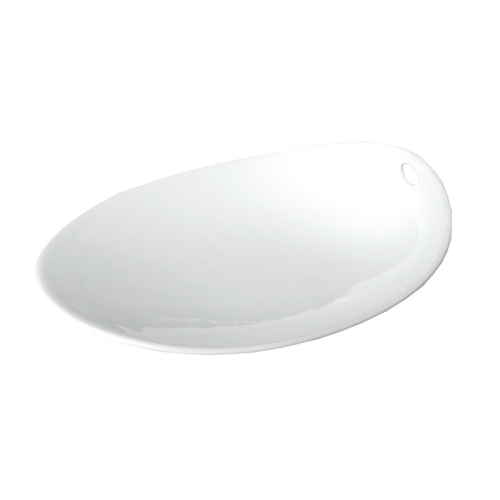 Тарелка мелкая 14х11см h4см, фарфор, серия Jomon S, цвет белый