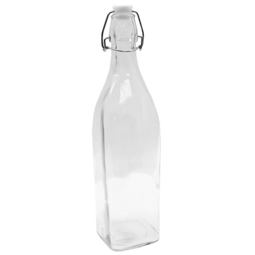 Бутылка для жидкостей 1,0л PRIMA, стекло, с герметичной крышкой