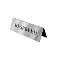 Табличка "RESERVED" 20х10см h9,5см, пластик