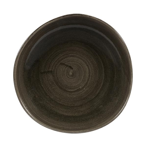 Тарелка мелкая "Волна" 26,4см, без борта, Stonecast Patina, цвет Iron Black
