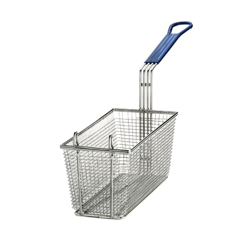 Корзина для фритюрницы 65х14,5см h14,5см, никелированная, ручка синяя Корзина для фритюрницы 65х14,5см h14,5см, никелированная, ручка синяя
