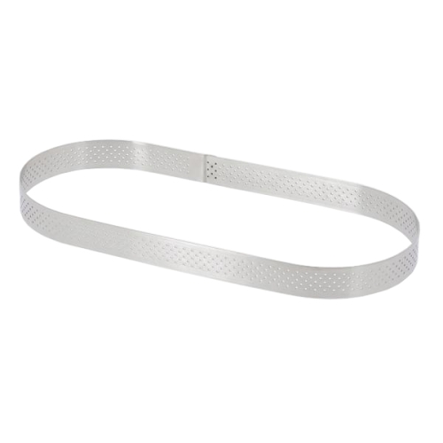 Форма кондитерская "Овал" 14,5х3,5см h2см, перфорированный борт, нерж.сталь Форма кондитерская "Овал" 14,5х3,5см h2см, перфорированный борт, нерж.сталь