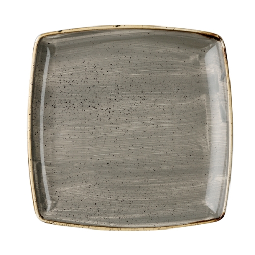 Тарелка мелкая квадратная 26,8см, без борта, Stonecast, цвет Peppercorn Grey