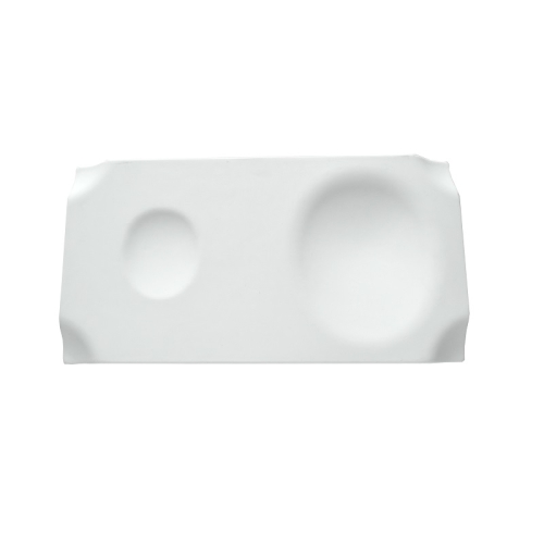 Блюдо сервировочное 2 отделения 29х15см h2см, фарфор, серия Jo, цвет белый матовый Блюдо сервировочное 2 отделения 29х15см h2см, фарфор, серия Jo, цвет белый матовый