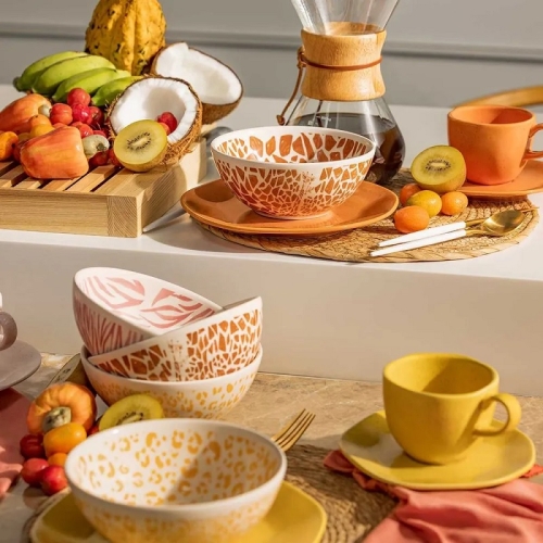 Миска керамическая 600мл d16см, серия Animal Print, декор ZOO-ONCA фото 3