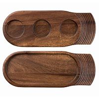 Блюдо сервировочное 35,5х14см, двухстороннее, дерево, Igneous Wood