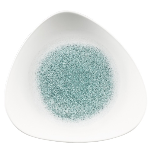Тарелка мелкая треугольная 31,1см, без борта, цвет Raku Jade Green, Studio Prints
