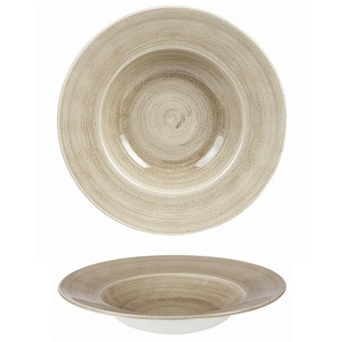 Тарелка для пасты 28см 0,47л, с широким бортом, Stonecast Patina, цвет Antique Taupe