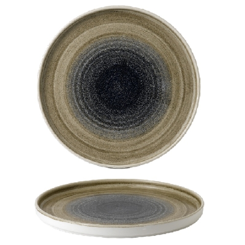 Тарелка мелкая CHEFS Walled d26см h2см, с прямым бортом, Stonecast Aqueous, цвет Bayou