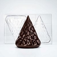 Форма д/шок. конфет "Ёлка Chiffon" 150х120мм h123мм, 250 гр., 2х1 ячейки, п/к