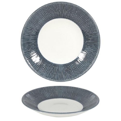 Тарелка глубокая 25,5см h3,5см, без борта, Bamboo, цвет Mist