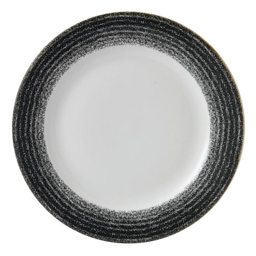 Тарелка мелкая 27,6см, с бортом, цвет Charcoal Black, Studio Prints