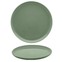 Тарелка мелкая 26см, серия FLAT Shape, декор MATCHA, керамика