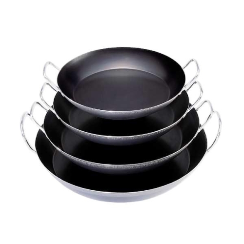 Сковорода для паэльи d 34см h5см с 2-мя ручками, на 6 порций, голубая сталь 1,5мм "La Lyonnase" Сковорода для паэльи d 34см h5см с 2-мя ручками, на 6 порций, голубая сталь 1,5мм "La Lyonnase"