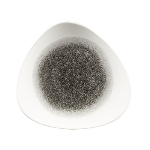 Тарелка мелкая треугольная 26,5см, без борта, цвет Raku Quartz Black, Studio Prints