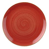 Тарелка мелкая 28,8см, без борта, Stonecast, цвет Berry Red