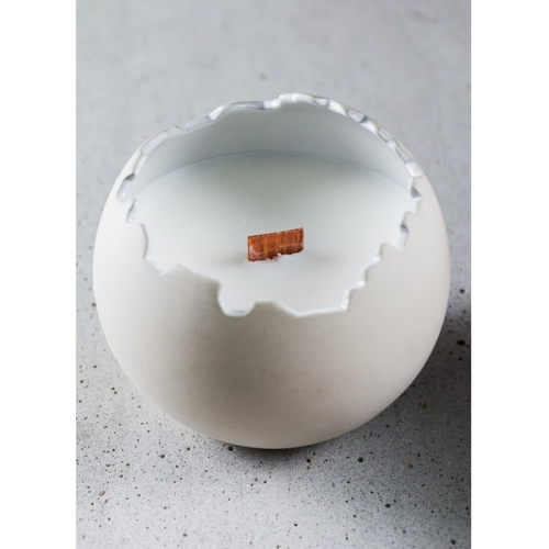 *Подсвечник d10см, с воском, деревянный фитиль, цвет бежевый *Подсвечник d10см, с воском, деревянный фитиль, цвет бежевый