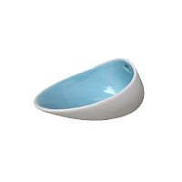 Тарелка мелкая 10х8см h5см, фарфор, серия Jomon mini, цвет голубой