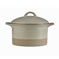 Кокотница 0,56л d15,9см h7см, с ручками и крышкой, керамика, Igneous