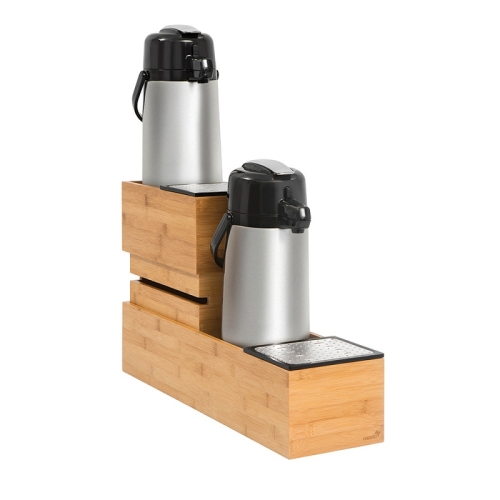 Подставка фуршетная для термосов 18,5х62см h35,8см, серия Natura, бамбук, акрил Подставка фуршетная для термосов 18,5х62см h35,8см, серия Natura, бамбук, акрил