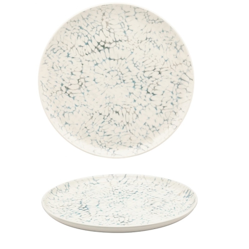 Тарелка мелкая 26см, серия FLAT декор TIE-DYE, керамика