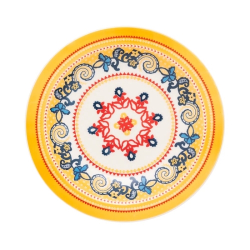 Тарелка мелкая 20см, серия FLOREAL, декор LA POLLERA, Oxford Тарелка мелкая 20см, серия FLOREAL, декор LA POLLERA, Oxford