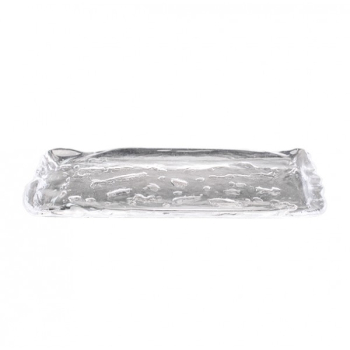 Блюдо стеклянное «Лед» прозрачное 34х11см h2см, Frost