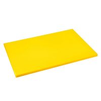 Доска разделочная 600х400мм h18мм, полиэтилен, цвет желтый