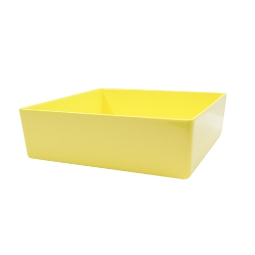 Салатник квадратный 3,9л (25,5х25,5см h7,5см), меламин, цвет желтый
